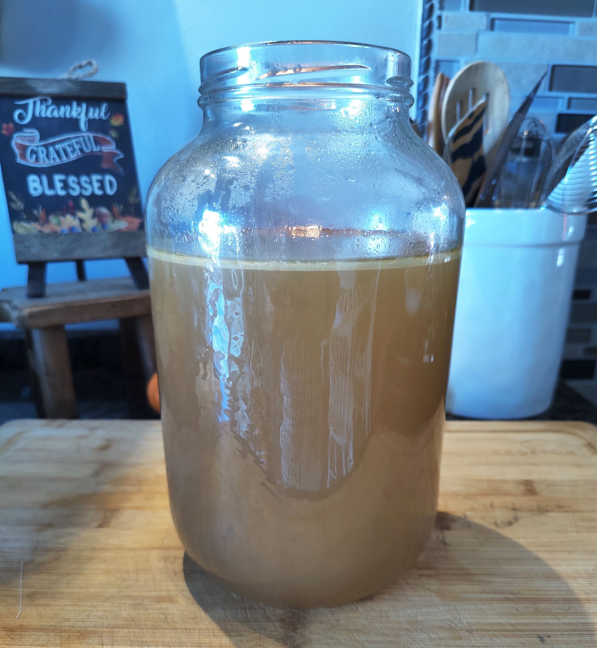 Homemade meat stock from scratch
