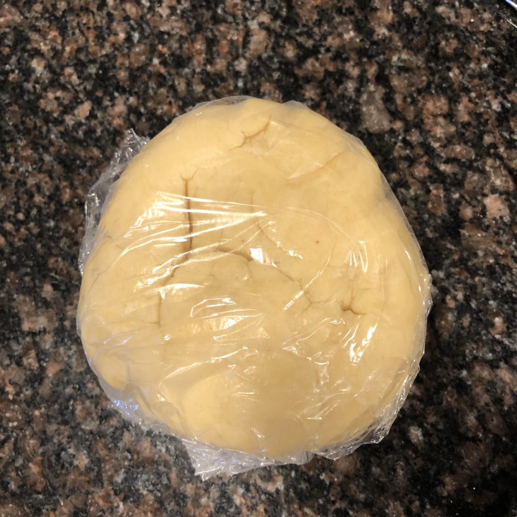 wrapped up dough for refrigeration 