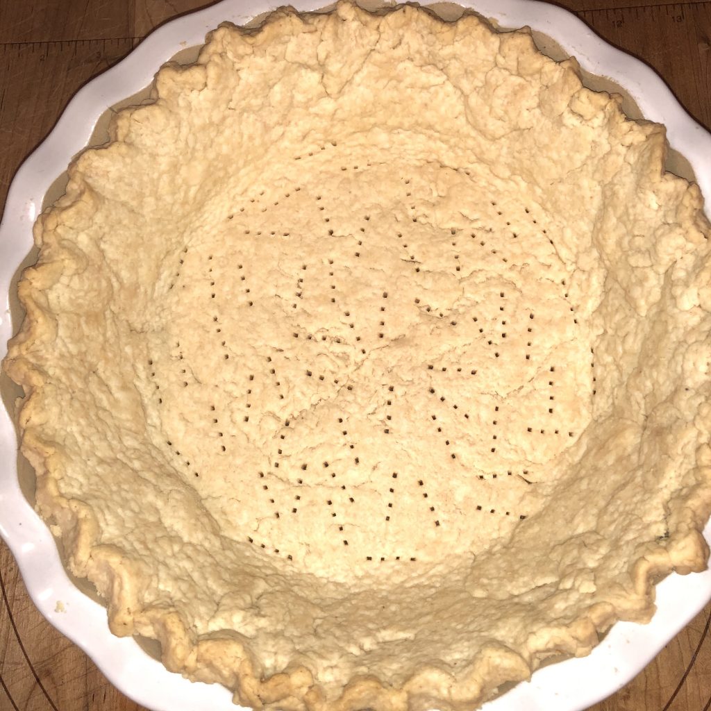 einkorn lard pie crust after fully baking
